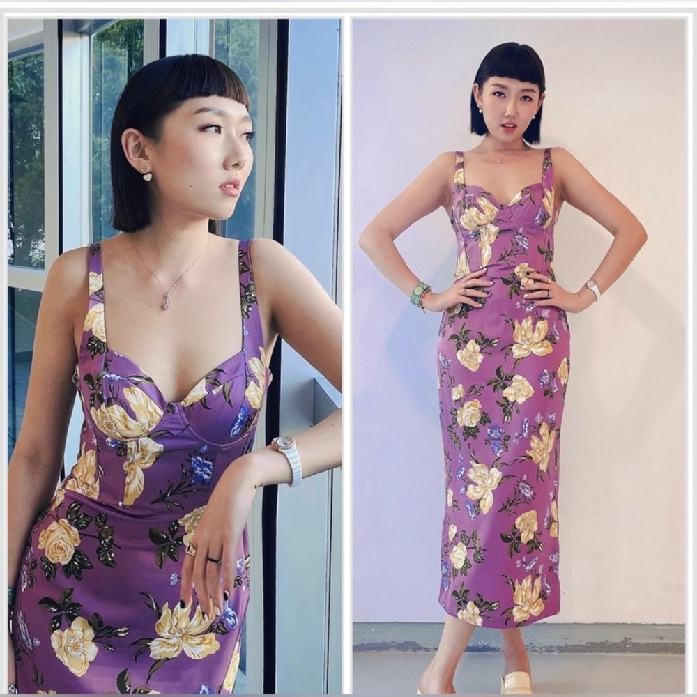 Zara Purple Floral Maxi Dress
